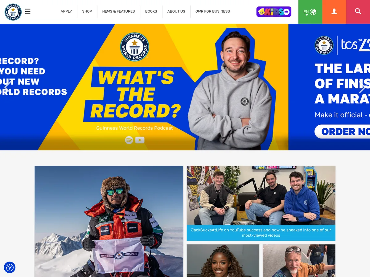 guinnessworldrecords.com — Entertainment site on the Ezoic network